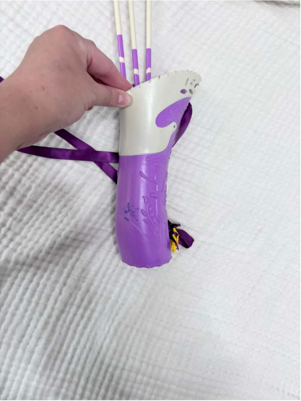 Girls Disney Tangled Rapunzel Toy Bow and Arrow Set One Size Purple White